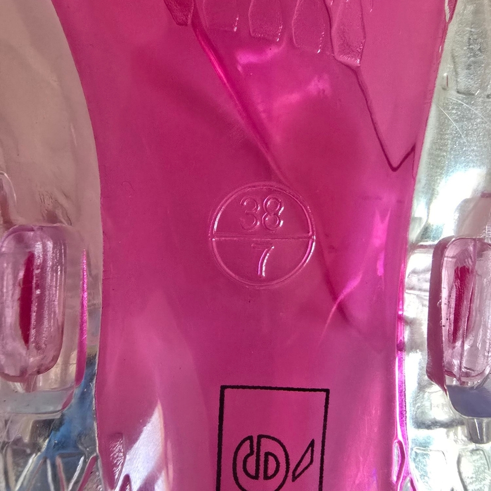 bebe Clear Pink Jelly Flip Flop Sandals - Picture 16 of 16